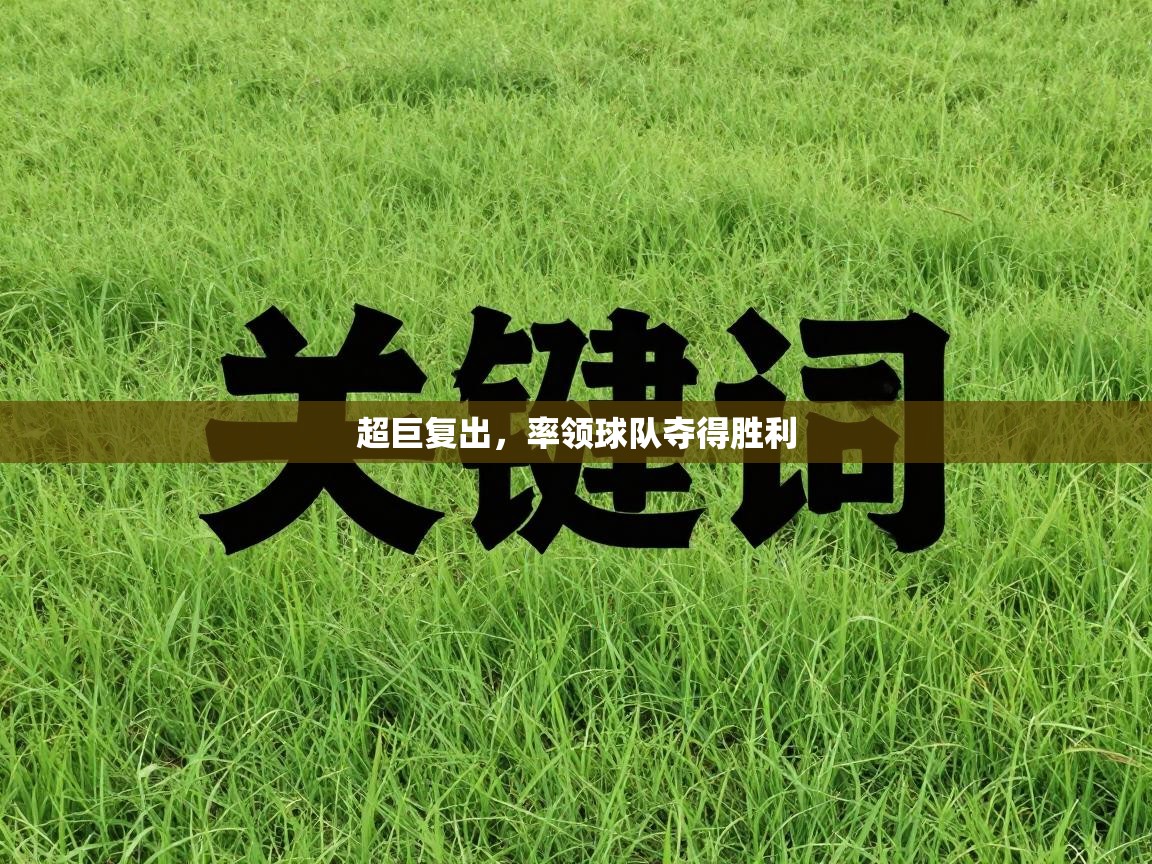 超巨复出，率领球队夺得胜利  第2张
